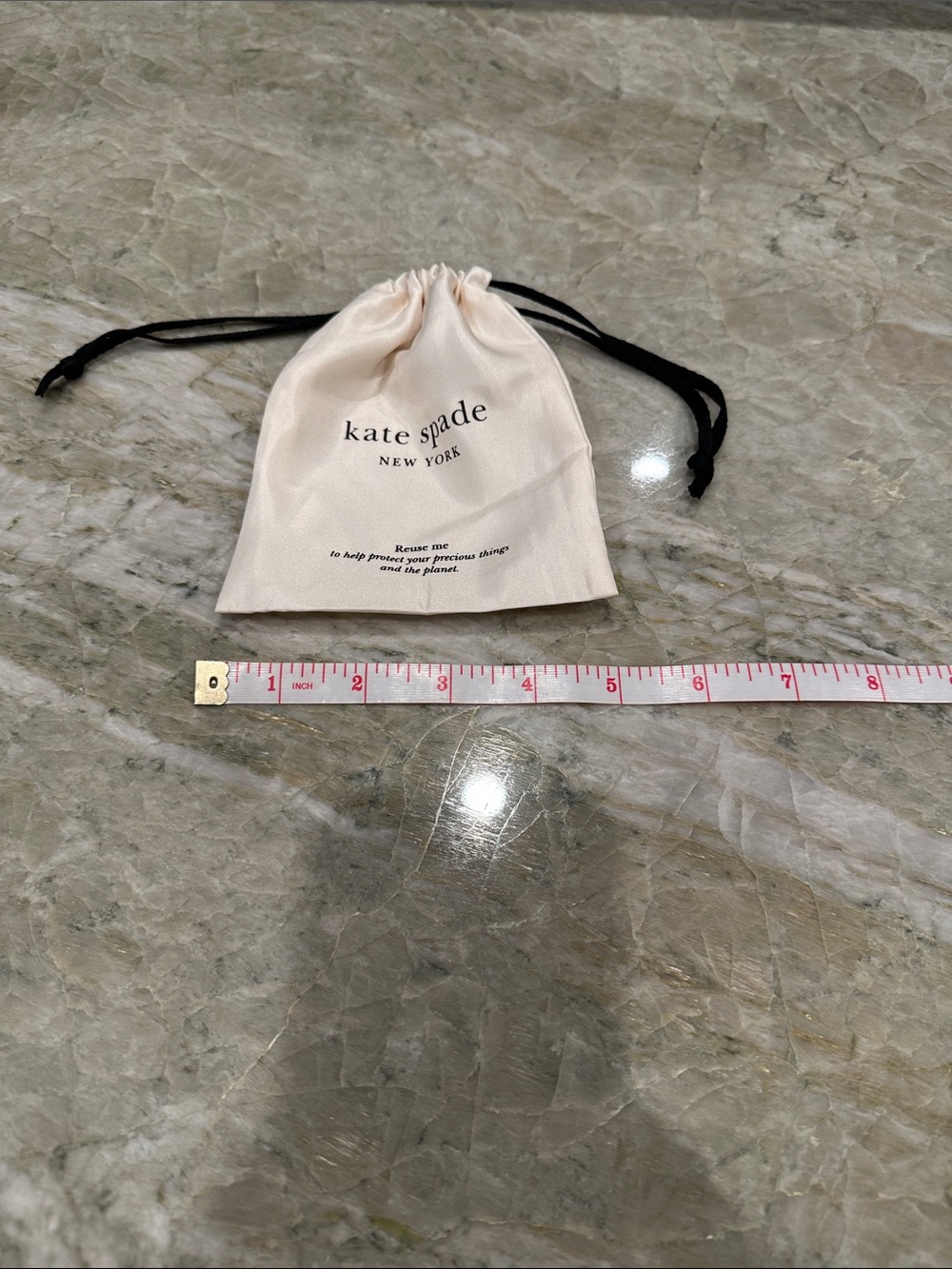 2/$10 or 3/$12 ❤️ kate spade Cream Drawstring Jewelry Pouch with Black Strings